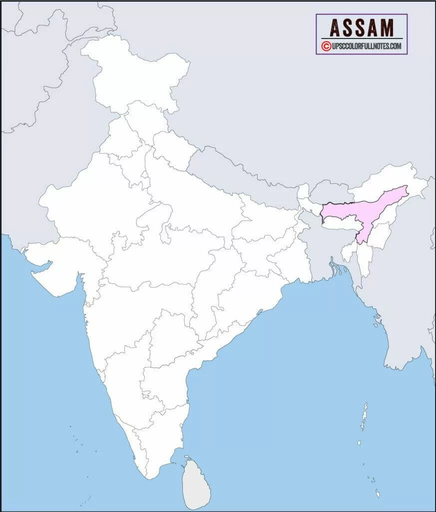 Assam Map In India 873x1024 